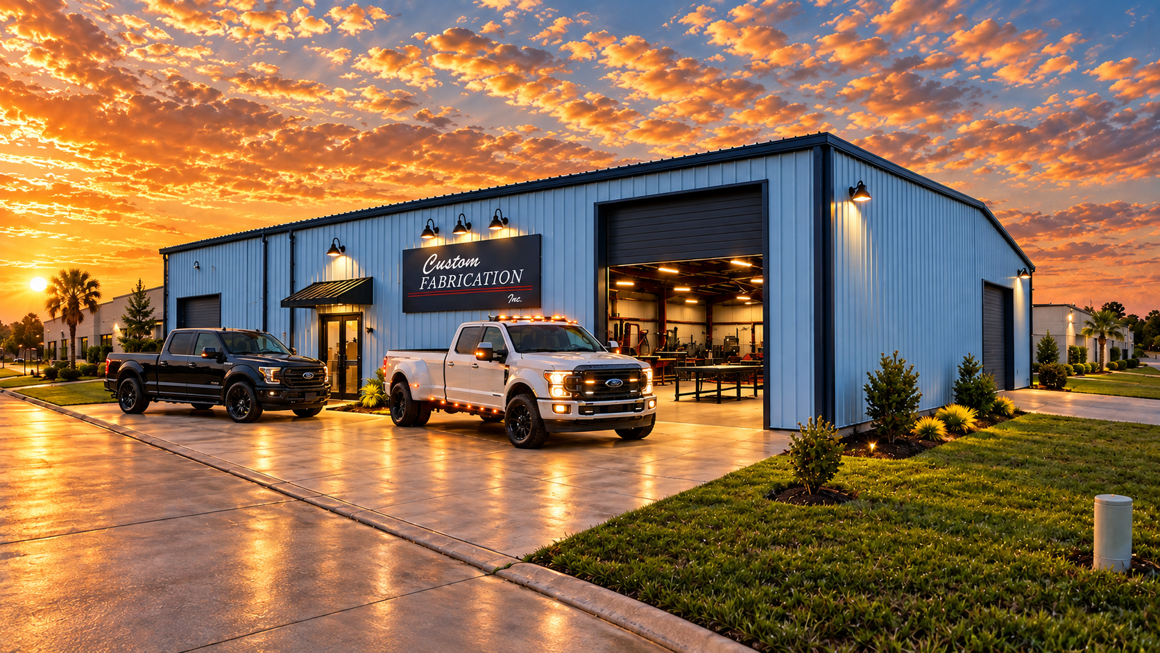 Custom Fabrication building and lot exterior visualization